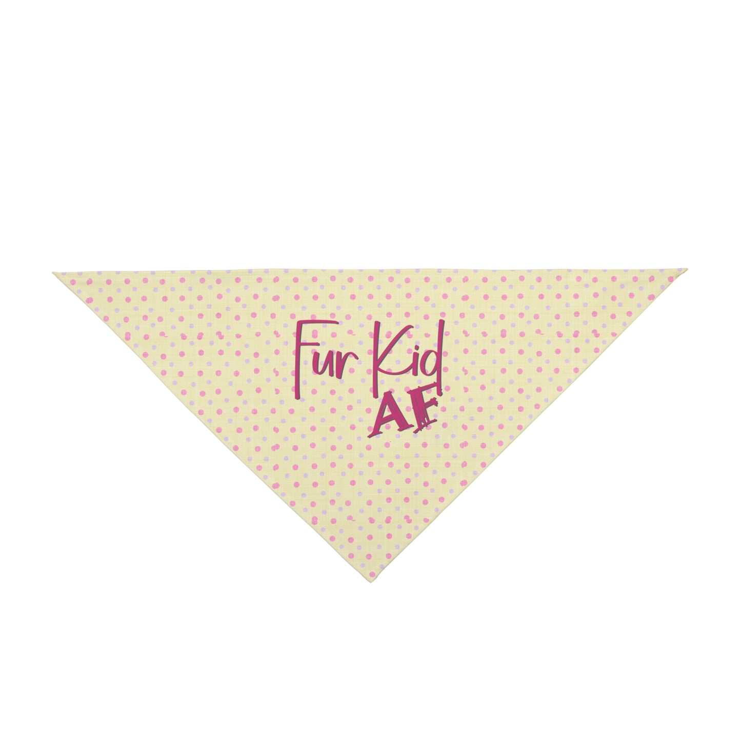 Fur Kid AF Custom Polka-Dot Bandana - Soft & Stylish