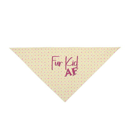 Fur Kid AF Custom Polka-Dot Bandana - Soft & Stylish