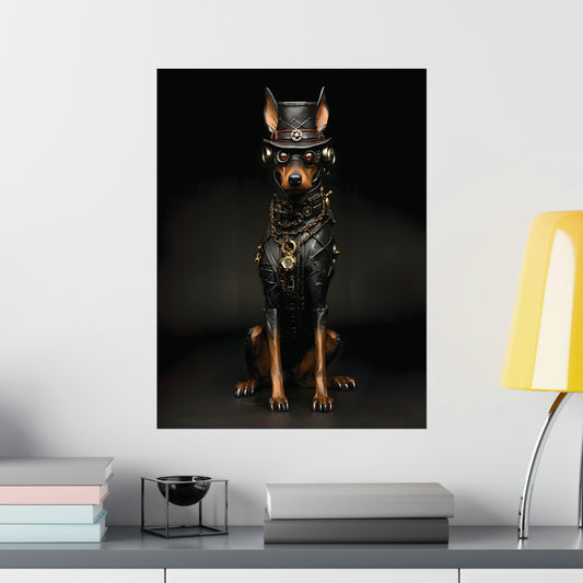 Steampunk Doberman Guardian Poster