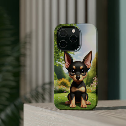 Kawaii Doberman iPhone Tough Case