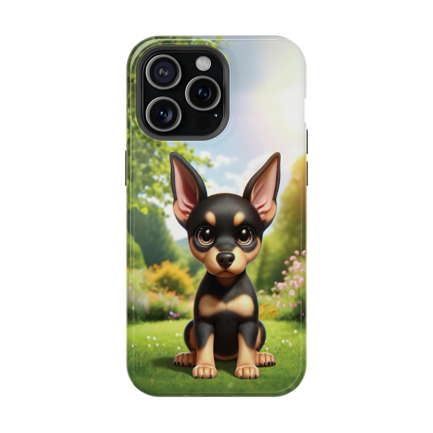 Kawaii Doberman iPhone Tough Case