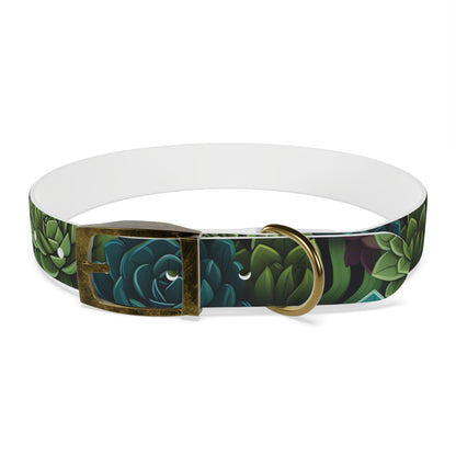 Succulent Oasis Personalized Dog Collar