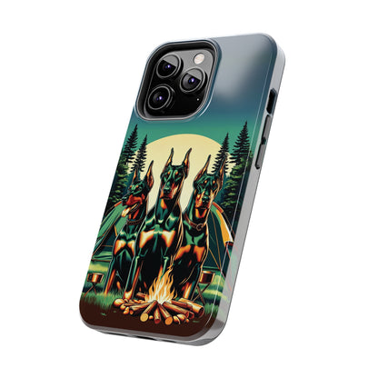 Campfire Dobermans Phone Case