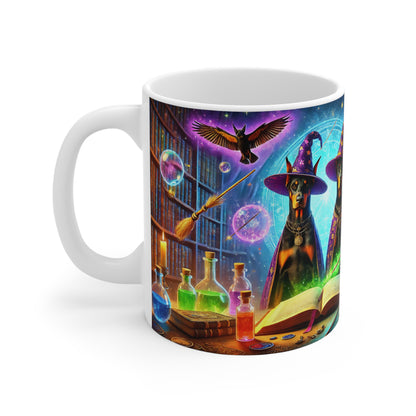 Mystical Doberman Wizardry Ceramic Mug