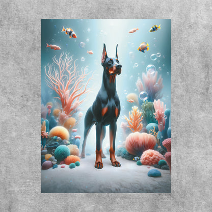 Doberman Reef Reverie Poster