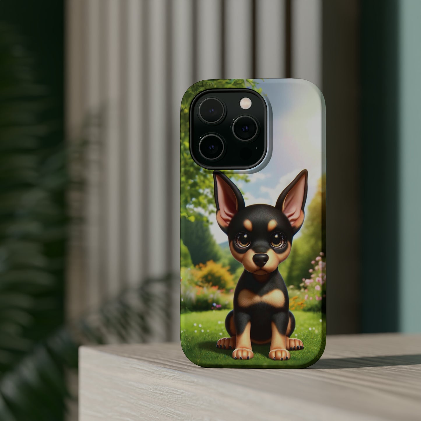 Kawaii Doberman iPhone Tough Case