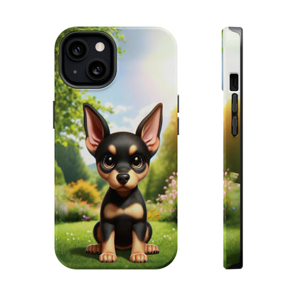 Kawaii Doberman iPhone Tough Case