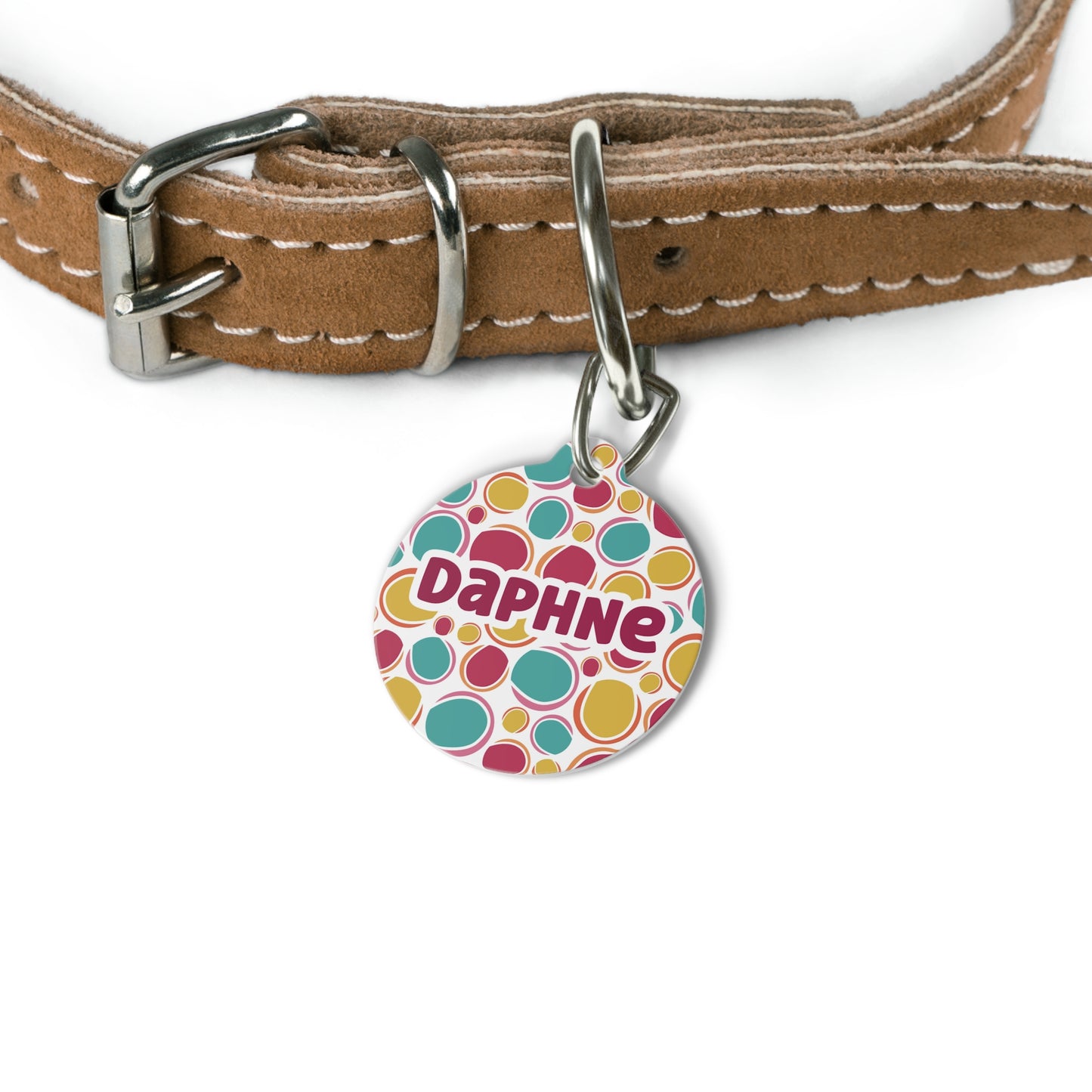 Polka Dot Personalized Dog ID Tag