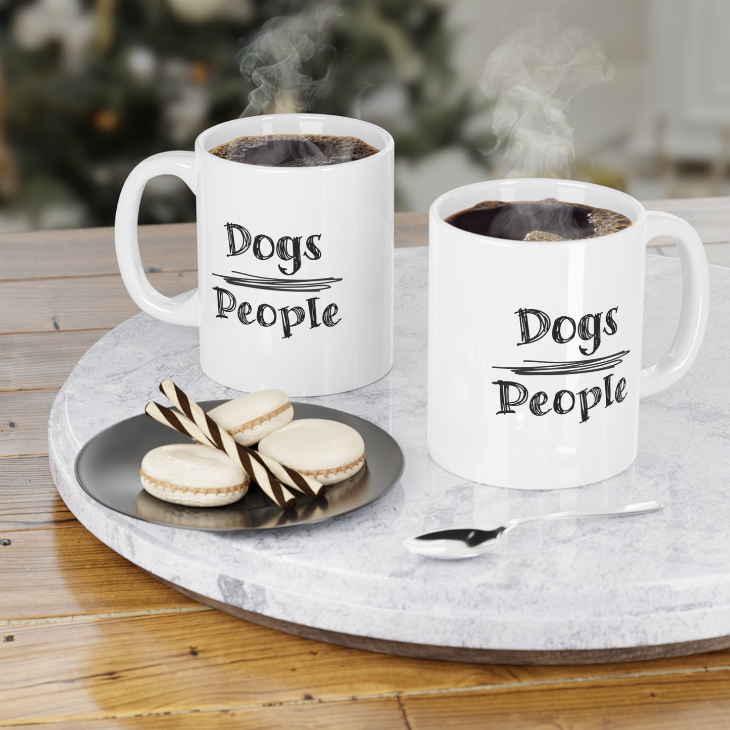 Dogs Over People Ceramic Mug