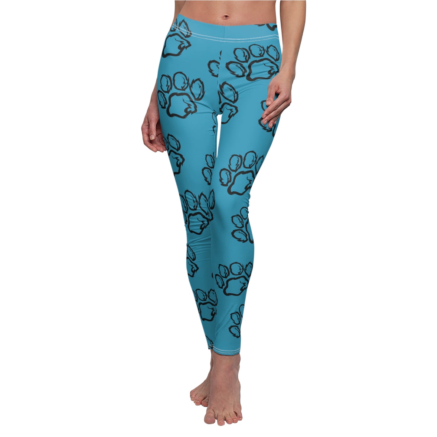 Turquoise Trails Paw Print Leggings