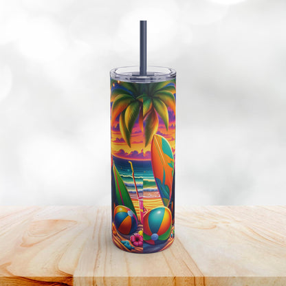 Doberman Beach Party 20oz Stainless Steel Tumbler