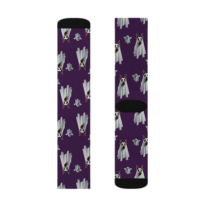 Mystic Purple Doberman Ghost Socks