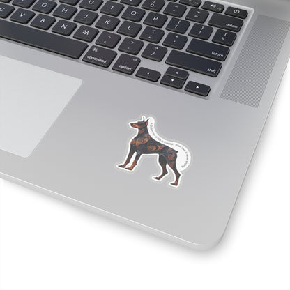 Fractal Doberman Kiss-Cut Sticker