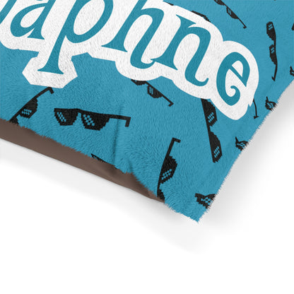 Turquoise Shades Personalized Dog Bed - FREE Shipping!