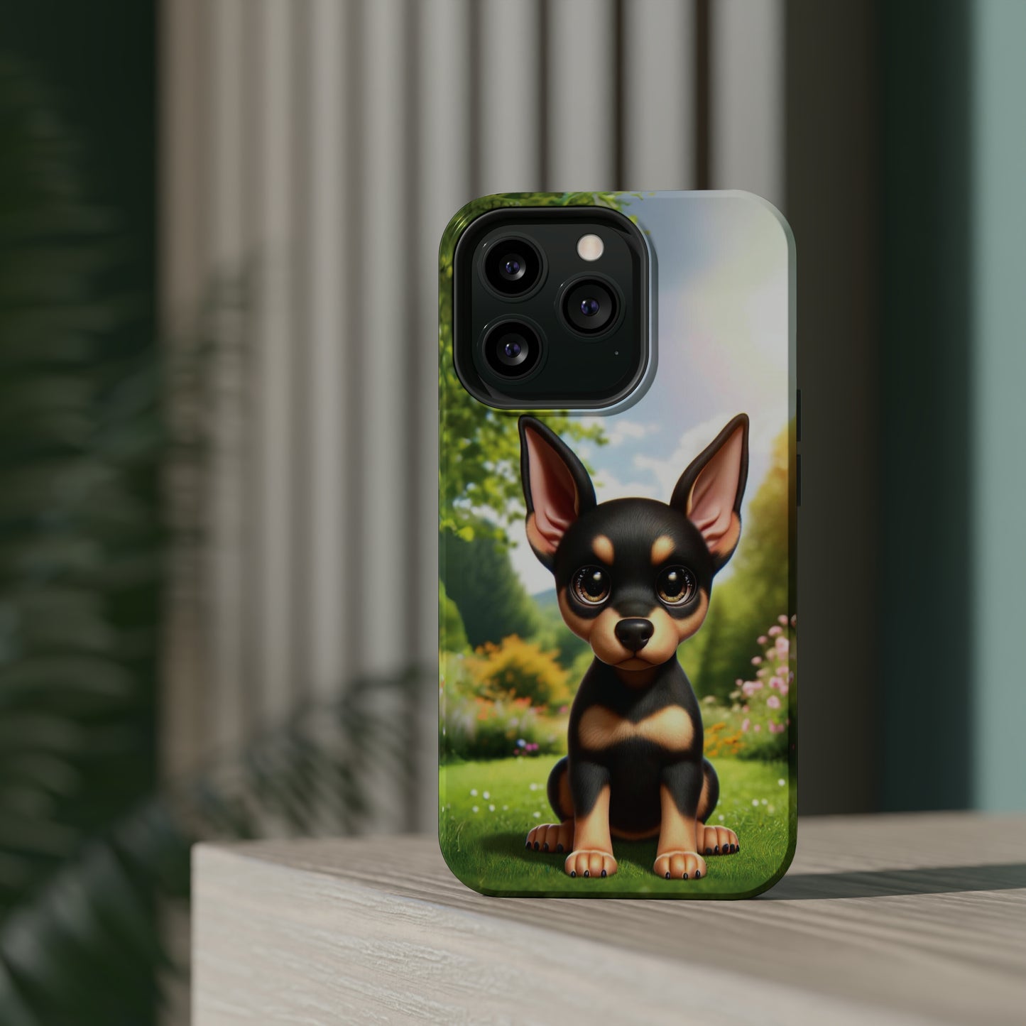 Kawaii Doberman iPhone Tough Case