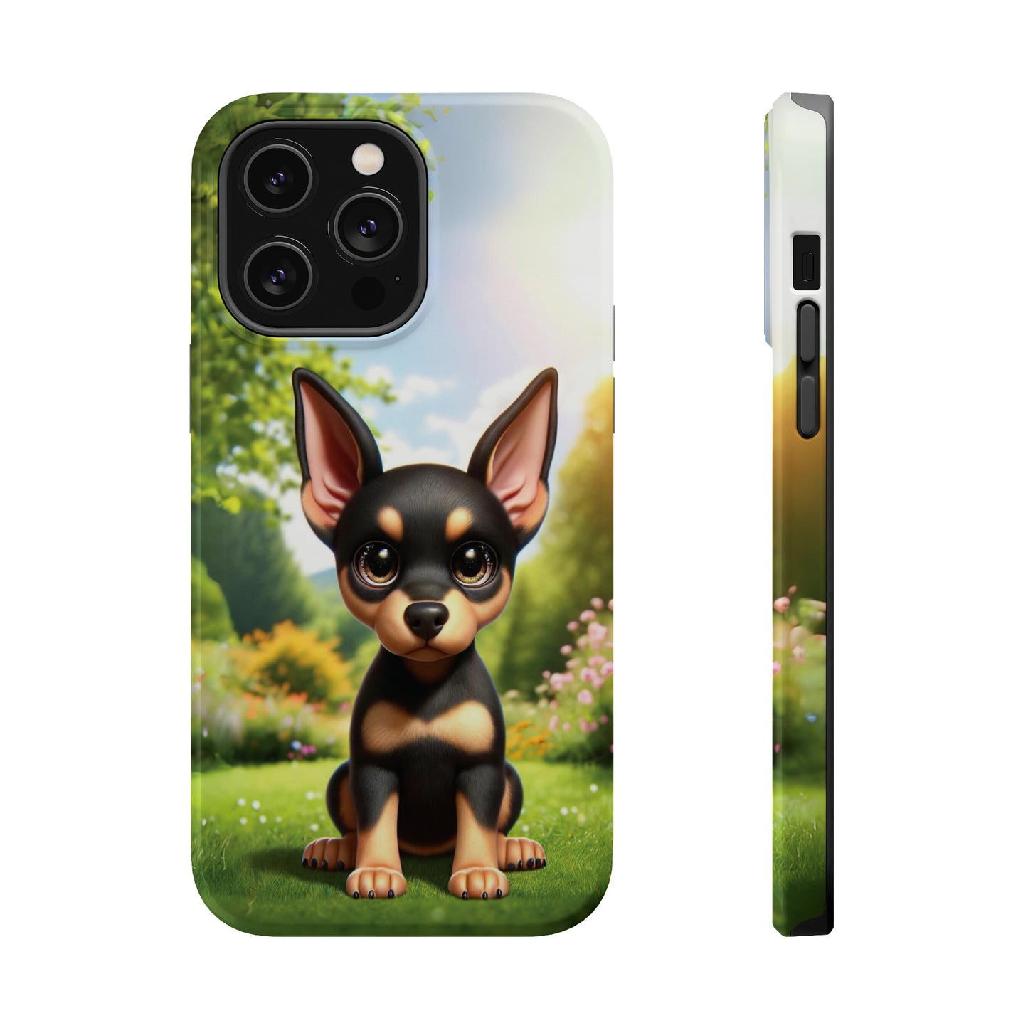 Kawaii Doberman iPhone Tough Case