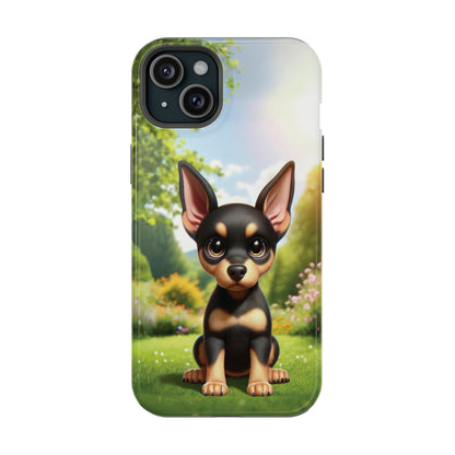 Kawaii Doberman iPhone Tough Case