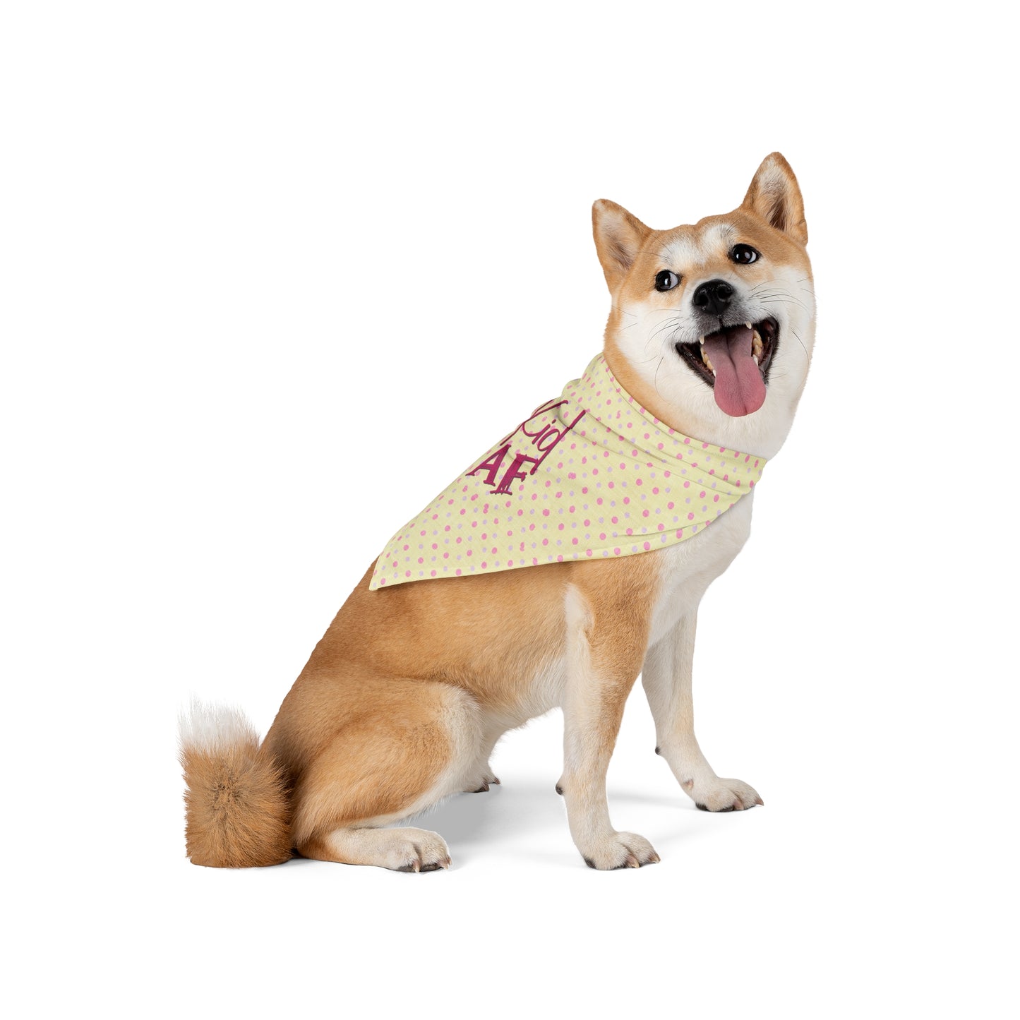 Fur Kid AF Custom Polka-Dot Bandana - Soft & Stylish