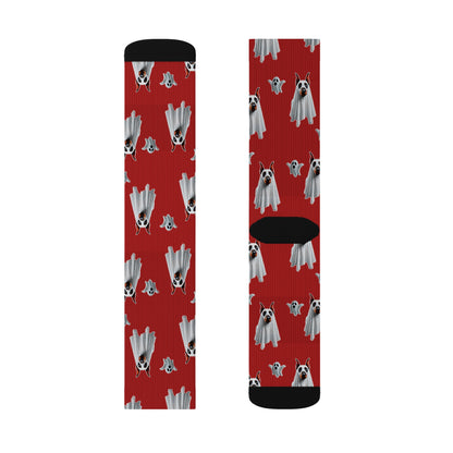 Blood Red Doberman Ghost Socks