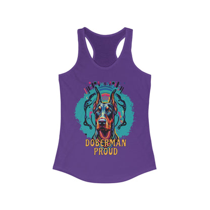 Doberman Proud Women's Ideal Racerback Tank