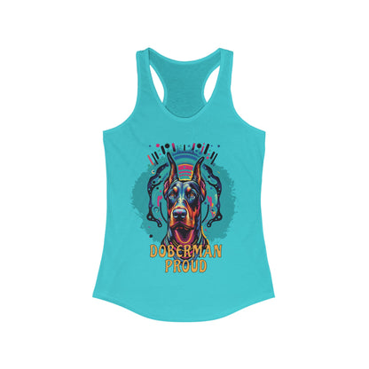 Doberman Proud Women's Ideal Racerback Tank