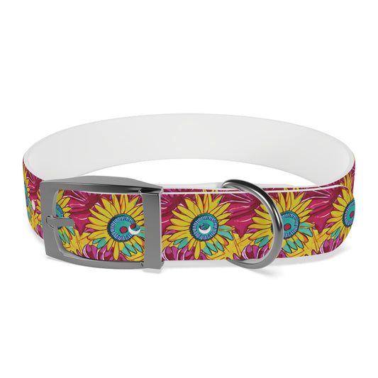 Daisies Pattern Dog Collar