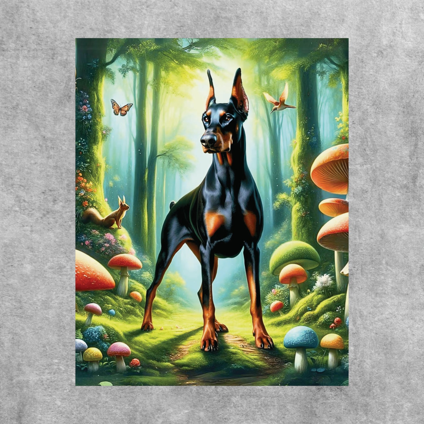 Doberman Guardian of the Glade Poster