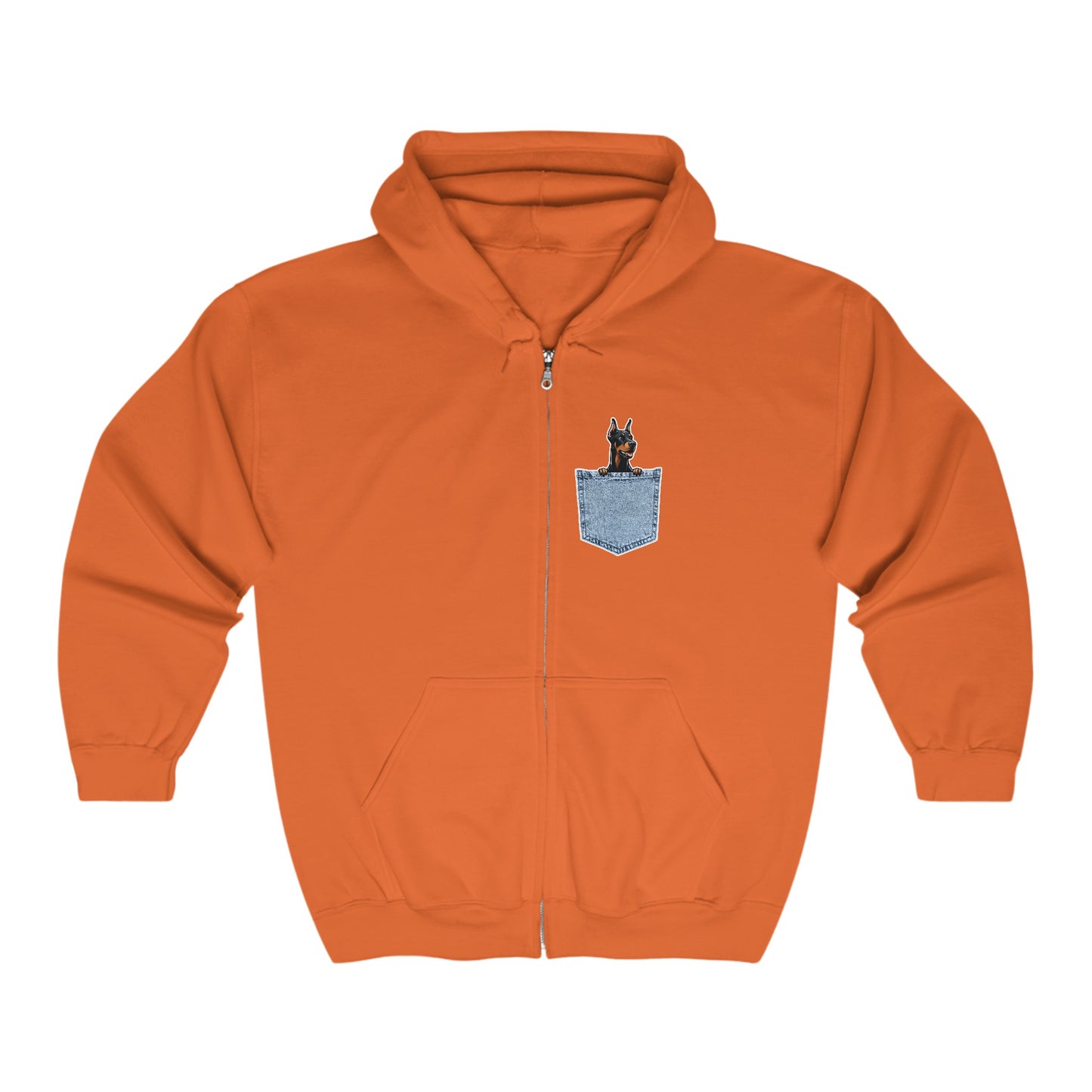 Pocket Dobie Zip Up Hoodie