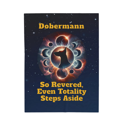 Stellar Embrace Dobermann Velveteen Plush Blanket