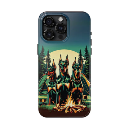 Campfire Dobermans Phone Case