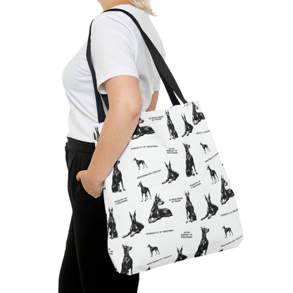 Doberman Quotes All Over Printed Tote Bag