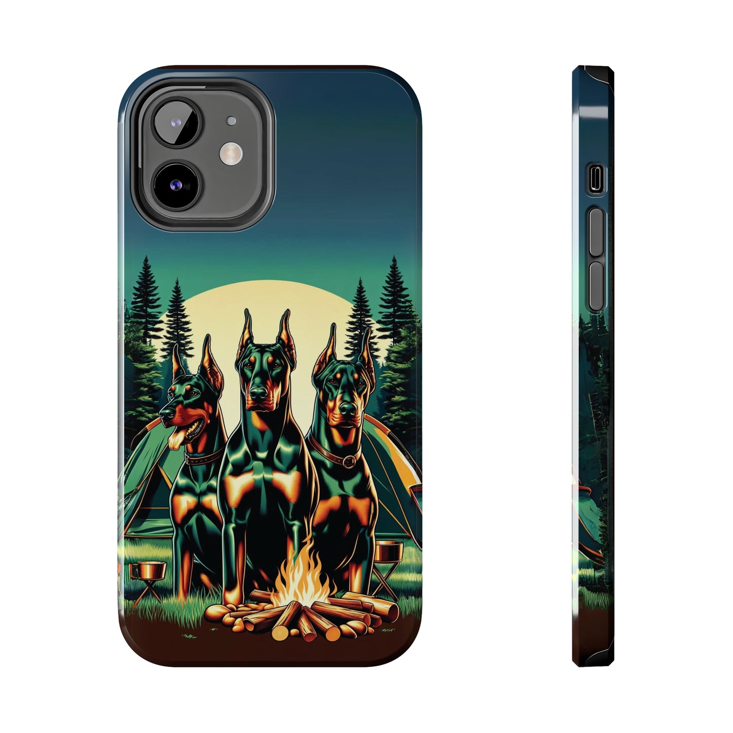 Campfire Dobermans Phone Case