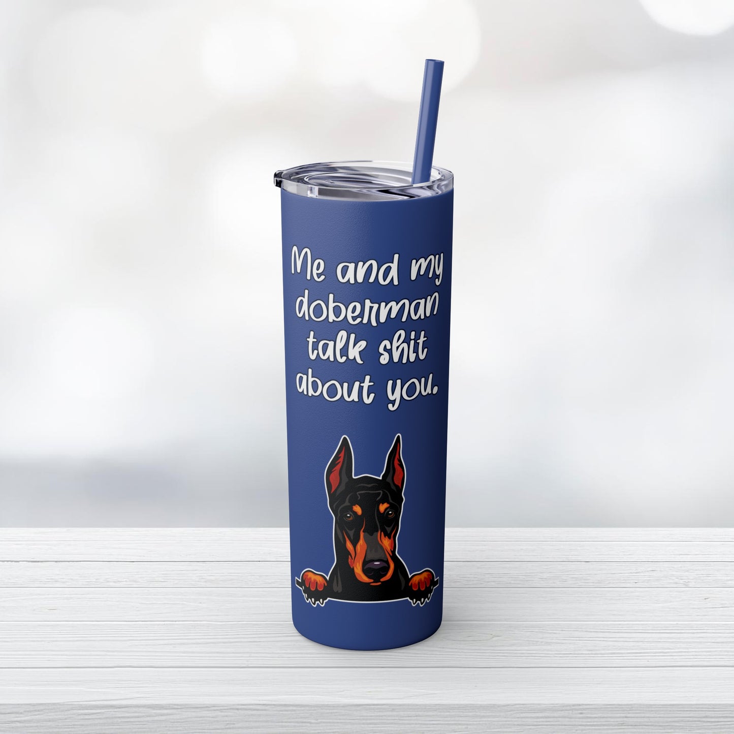 We Talk Sh*t Skinny Tumbler with Straw, 20oz