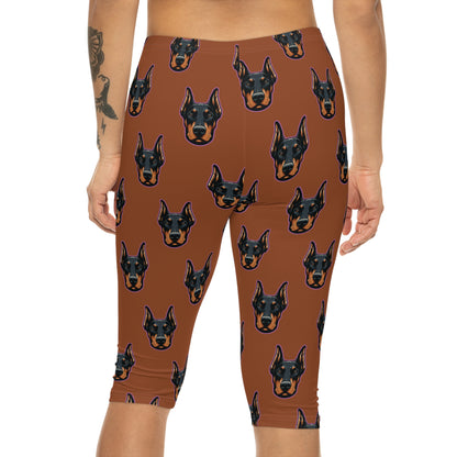 Doberman Heads Sienna Capri Leggings