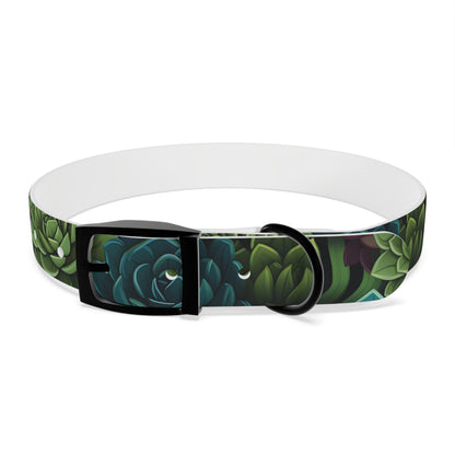 Succulent Oasis Personalized Dog Collar