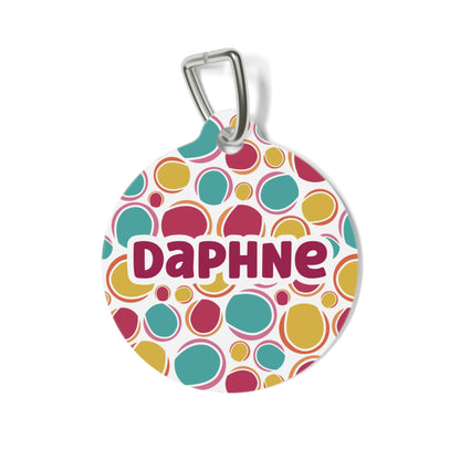 Polka Dot Personalized Dog ID Tag