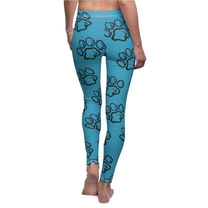 Turquoise Trails Paw Print Leggings