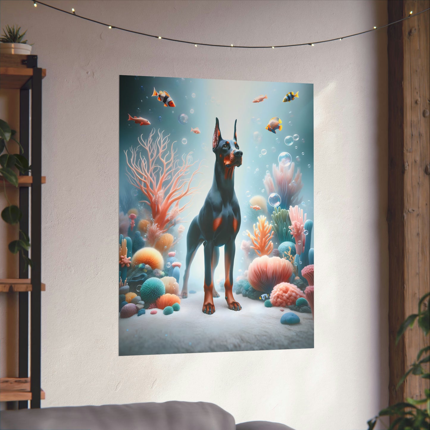 Doberman Reef Reverie Poster