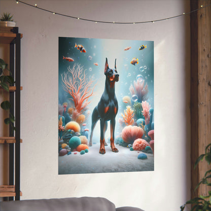 Doberman Reef Reverie Poster