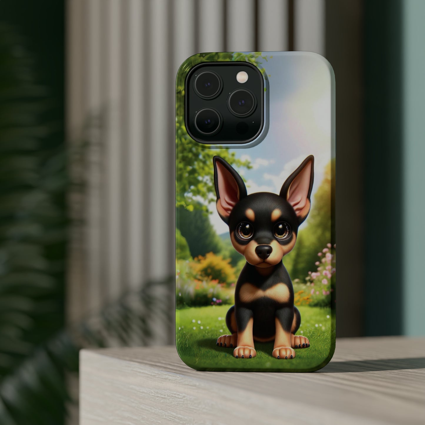 Kawaii Doberman iPhone Tough Case