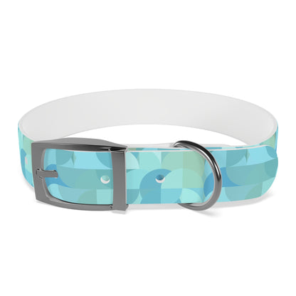 Turquoise Geometric Pattern Dog Collar