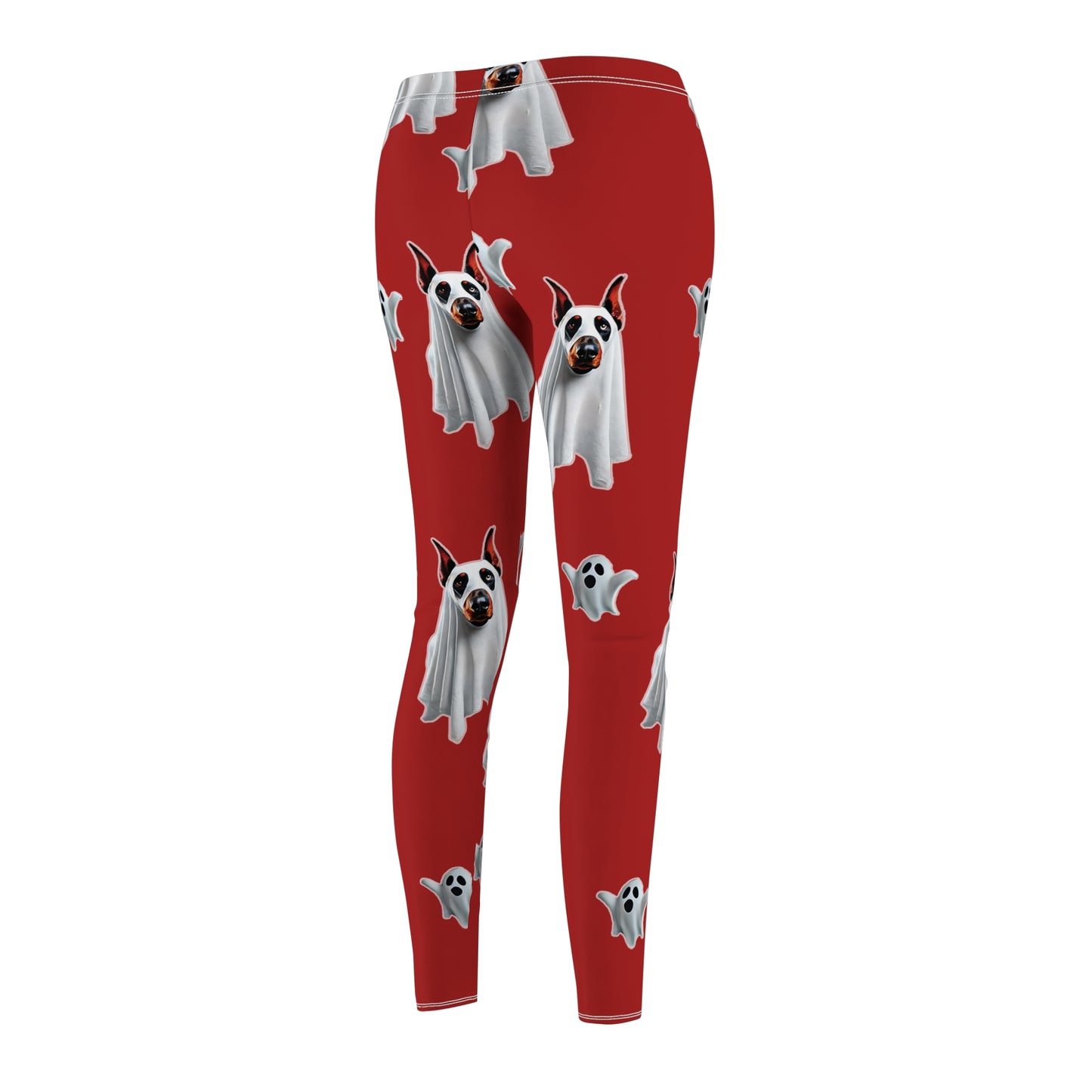 Ghostly Doberman Leggings Blood Red