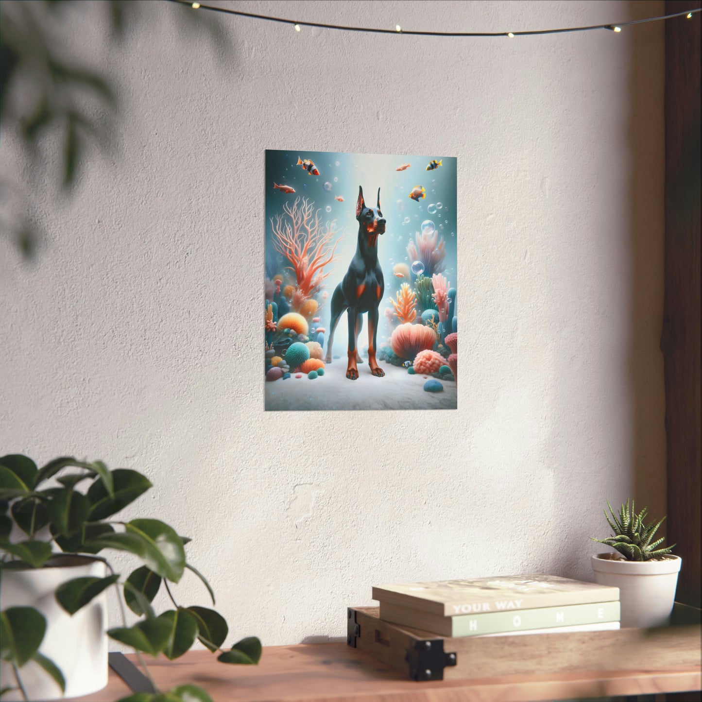 Doberman Reef Reverie Poster