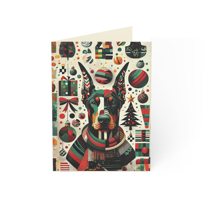 Set of Festive Doberman Christmas Cards