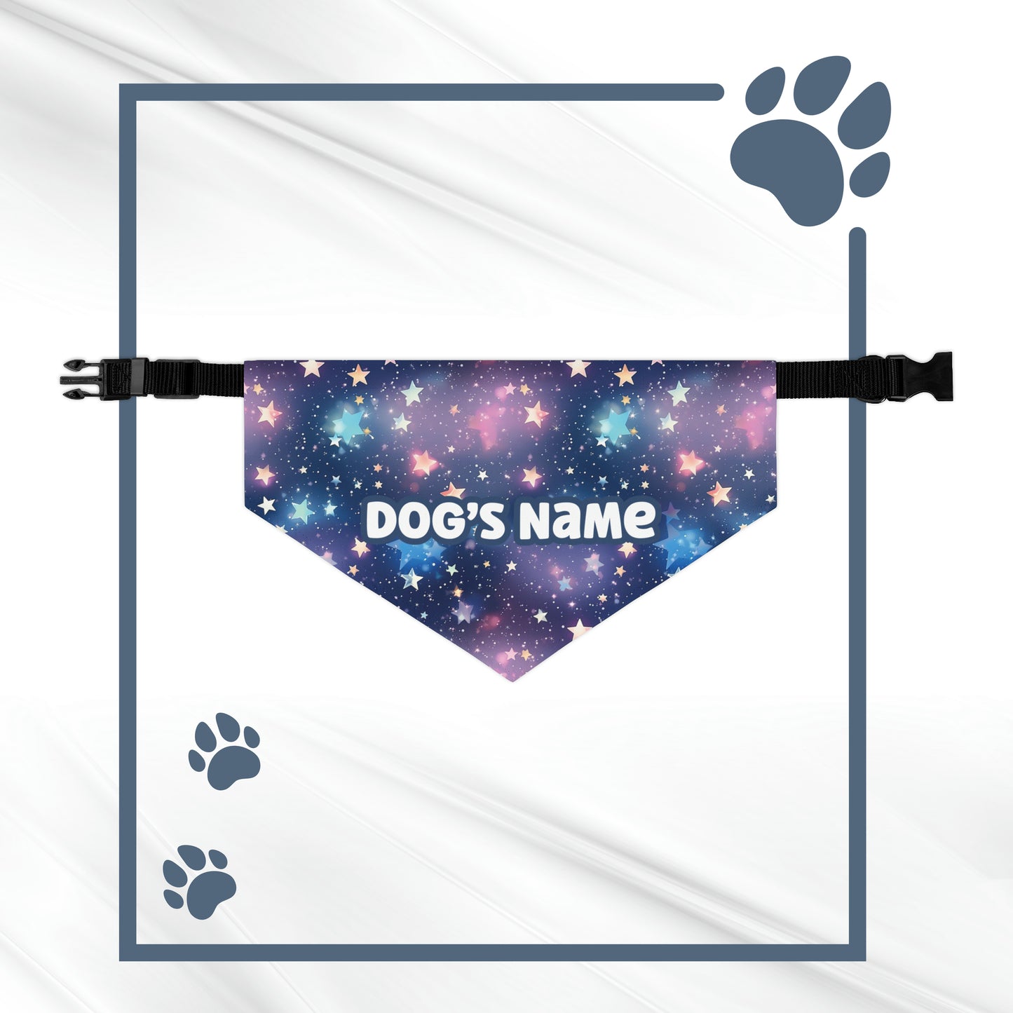 Galaxy Paws Personalized Pet Bandana with Adjustable Collar