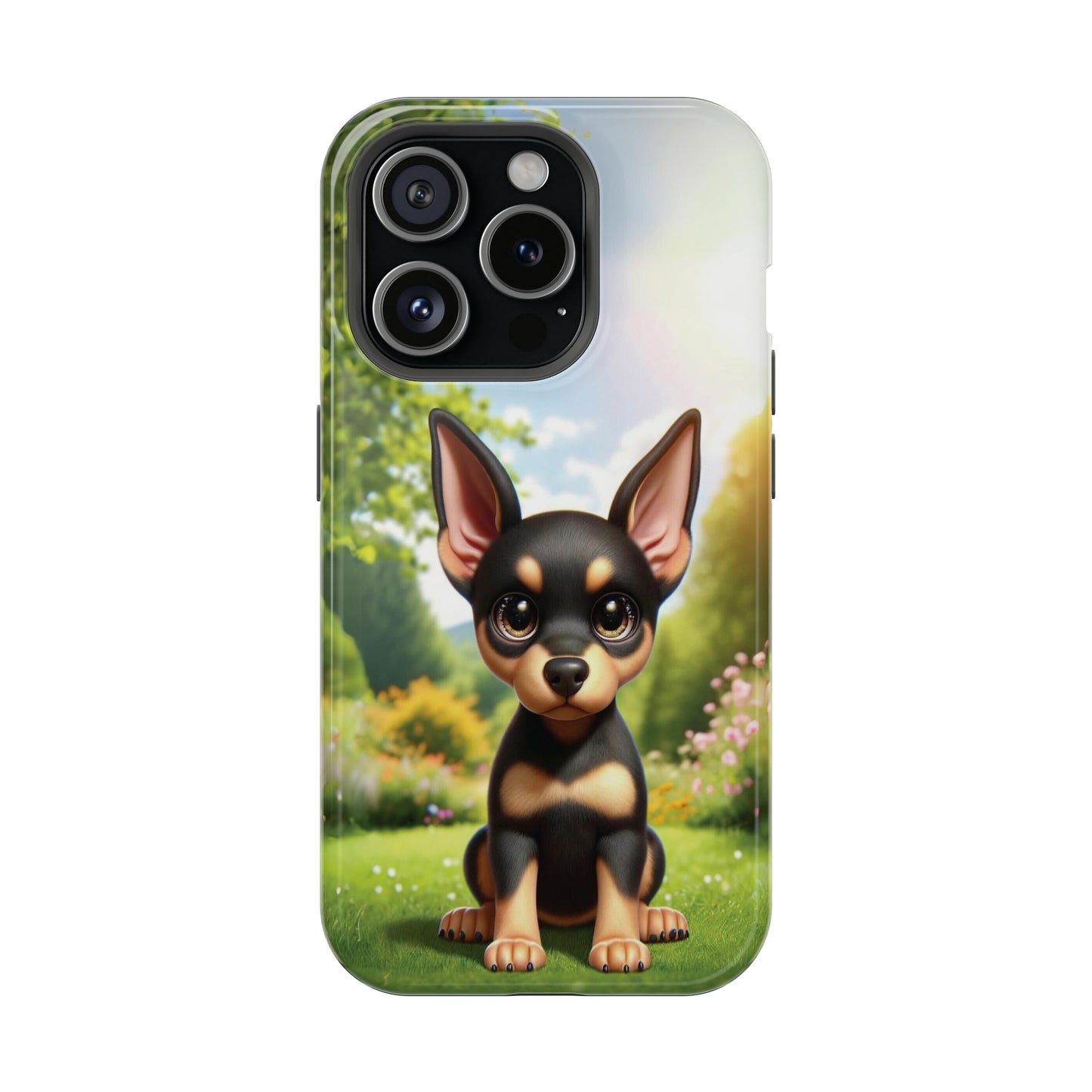 Kawaii Doberman iPhone Tough Case