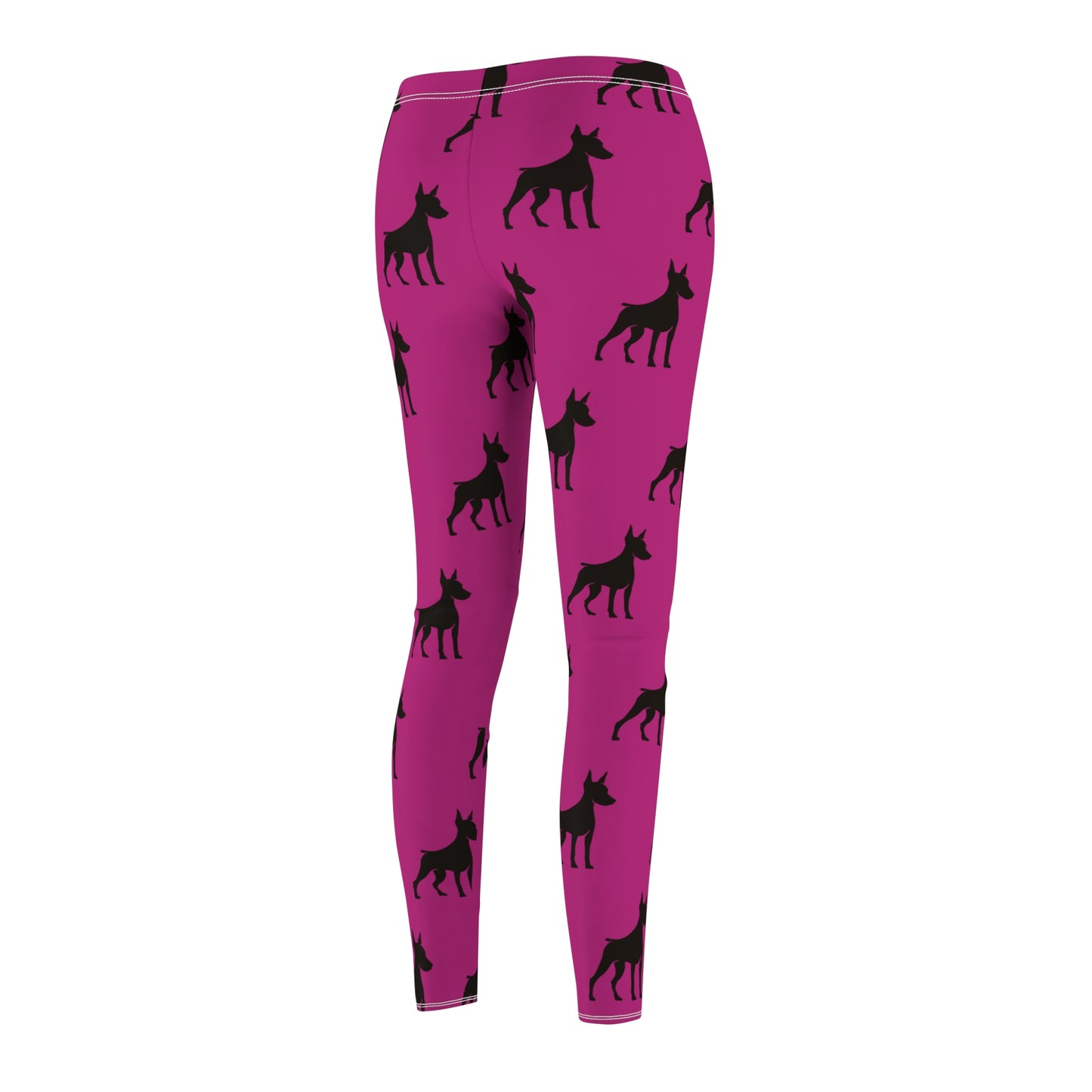 Passion Pink Doberman Silhouette Leggings