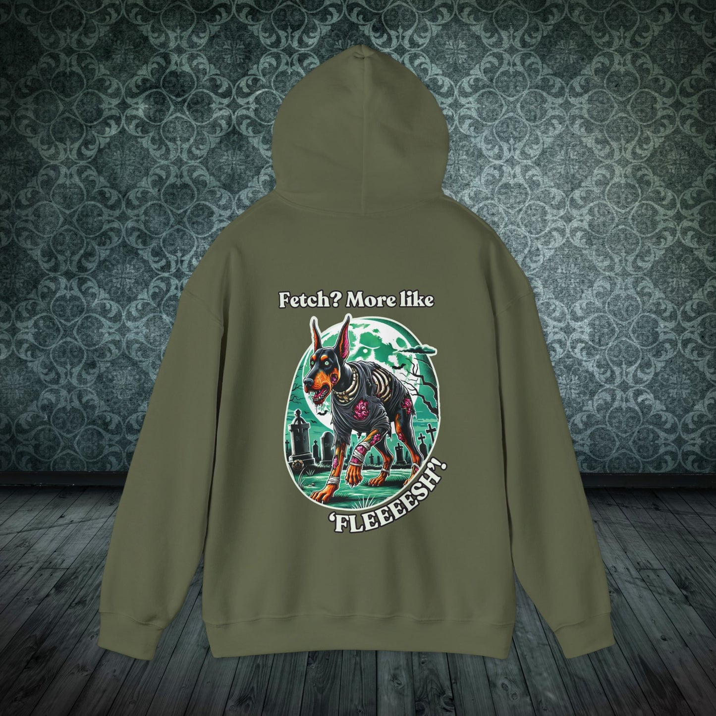 Halloween Doberman Zombie Hoodie