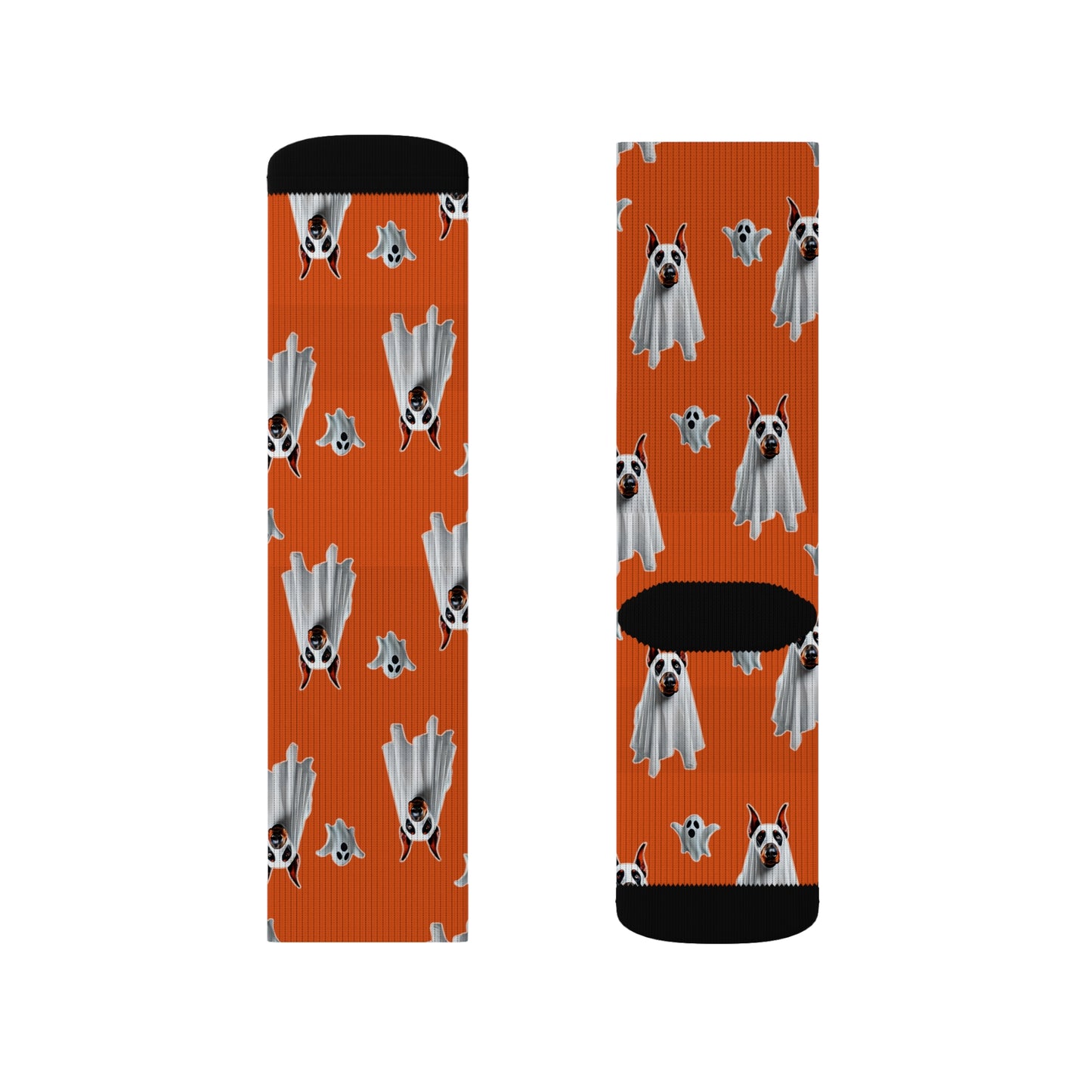 Doberman Ghost Socks in Dobie Orange