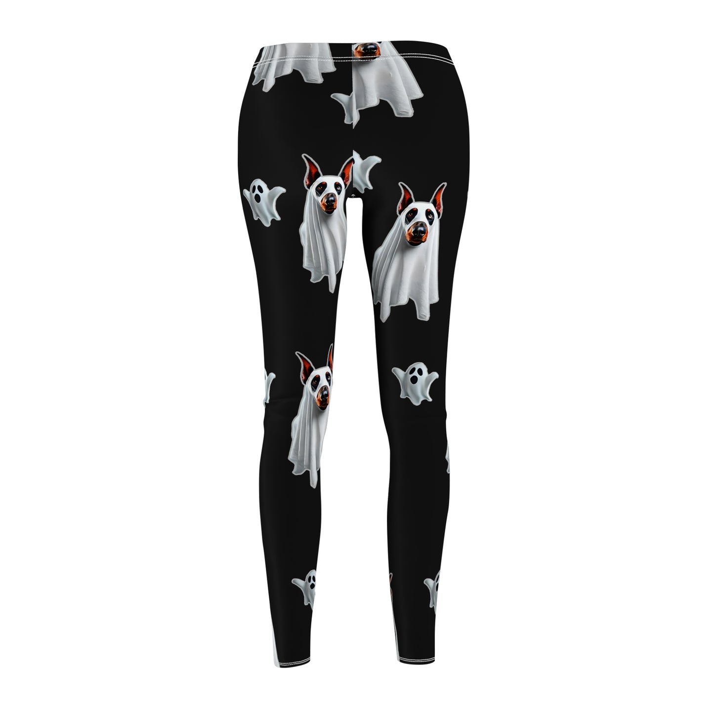 Ghostly Doberman Leggings Mystic Black